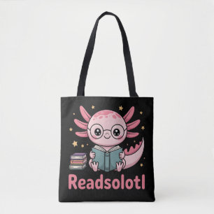 Readsolotl – Cute Axolotl Book Lover  Tote Bag