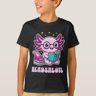 Readsolotl kawaii axolotl funny book reading lover T-Shirt