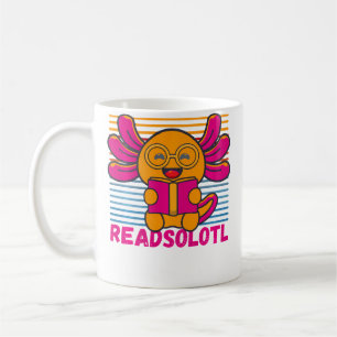 Readsolotl Read Book Axolotl Funny Reading Fish Bo Coffee Mug