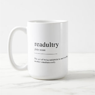Readultry definition, book lovers  coffee mug