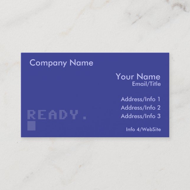READY. BUSINESS CARD (Front)