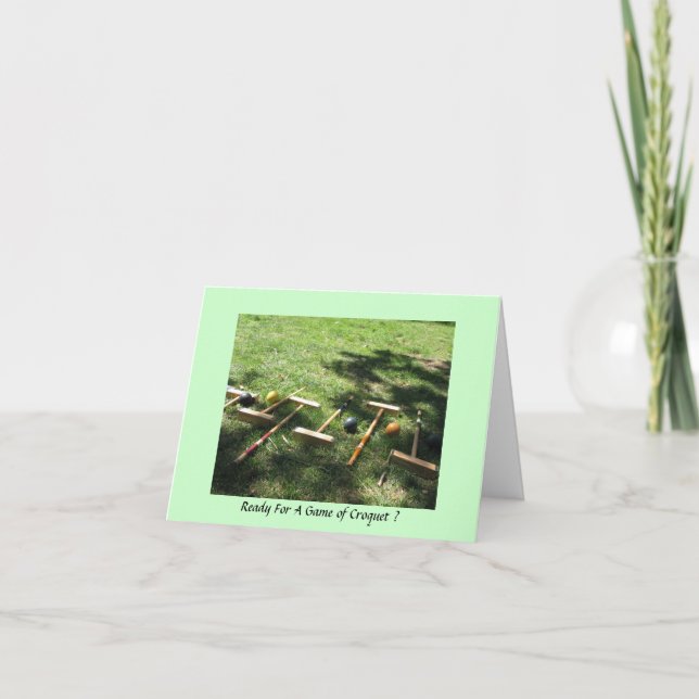 Ready For A Game of Croquet ? Invitation (Front)