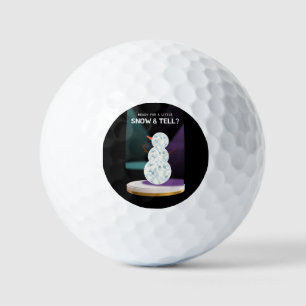 Ready for a Little Snow and tell Discoball Snowman Golf Balls
