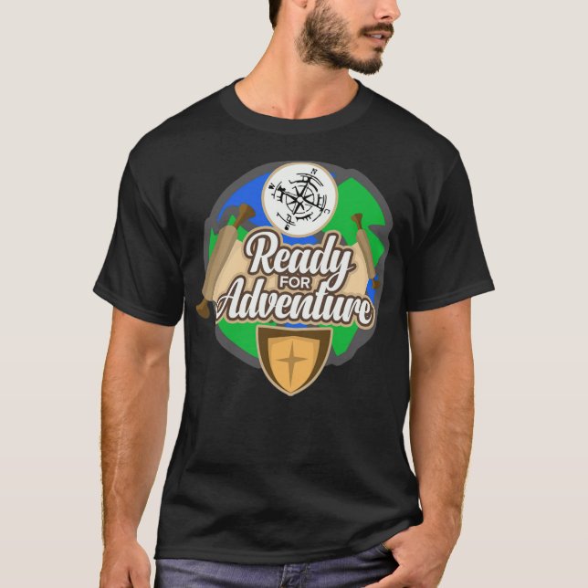 Ready For Adventure Hiking travel backpacker  T-Shirt (Front)