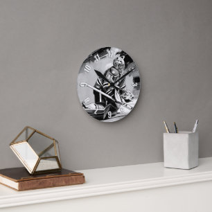 Ready For Anything - Ice Hockey Goalie Round Clock