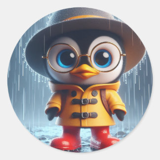 Ready for Anything Penguin Classic Round Sticker