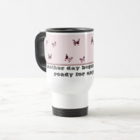 Ready for Anything Positive Pink Butterfly Pattern