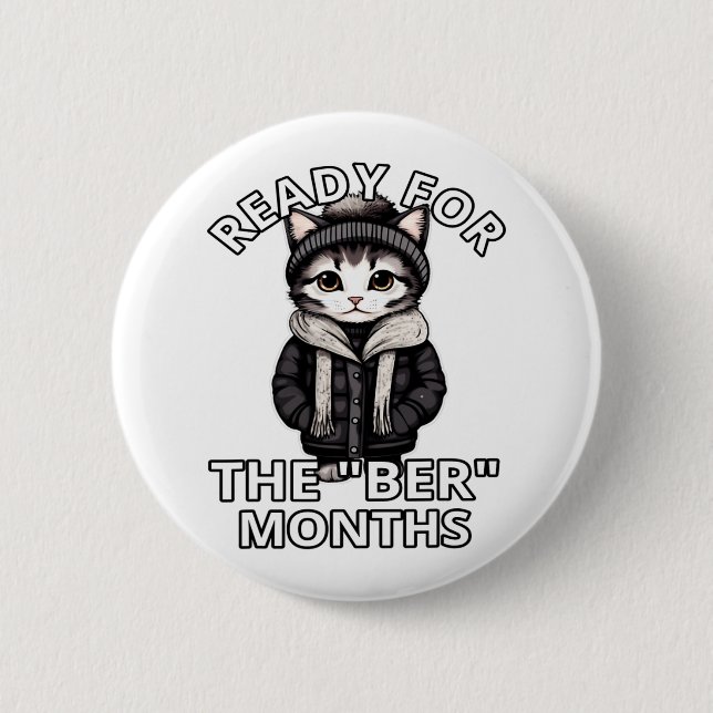 Ready For Ber Months Fall Leaves Autumn Winter Kit 2 Inch Round Button (Front)