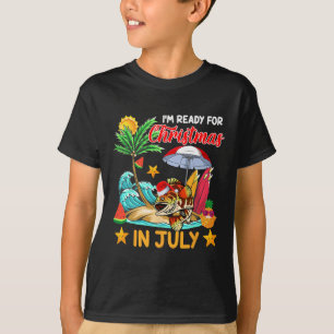 Ready For Christmas In July Cute Santa Grouper Fis T-Shirt