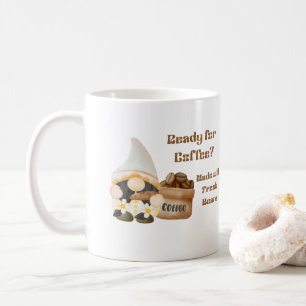 Ready for Coffee with a Gnome and Bag of Beans Mug