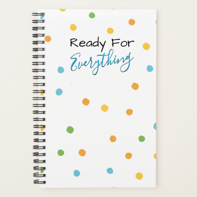 Ready for Everything Polka Dot Modern Planner (Front)
