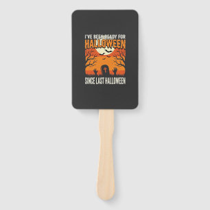 Ready For Halloween Graveyard Design_1 Hand Fan