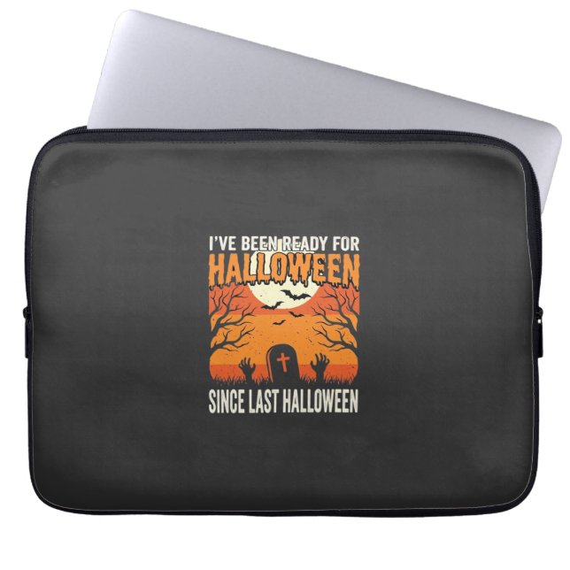 Ready For Halloween Graveyard Design_1 Laptop Sleeve (Front)