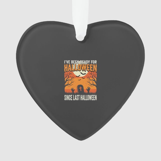 Ready For Halloween Graveyard Design_1 Ornament (Front)