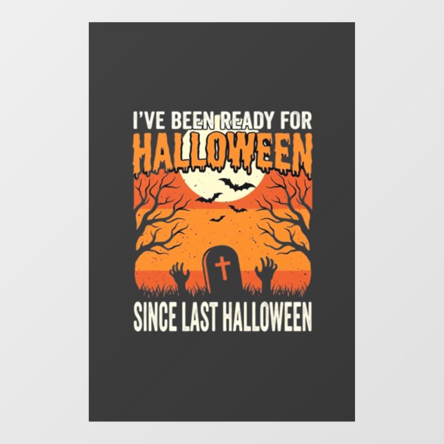Ready For Halloween Graveyard Design_1 Window Cling (Sheet)