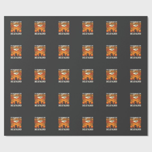 Ready For Halloween Graveyard Design_1 Wrapping Paper (Flat)