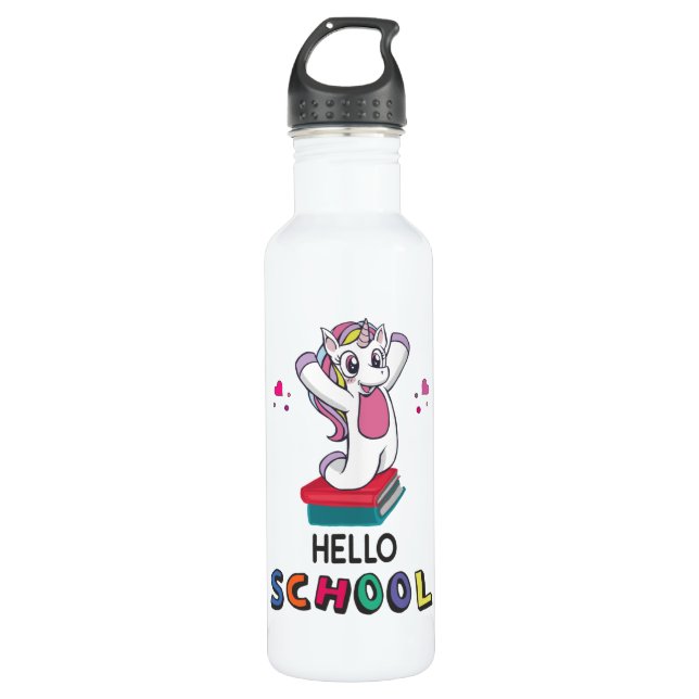 Ready for online school 710 ml water bottle (Front)