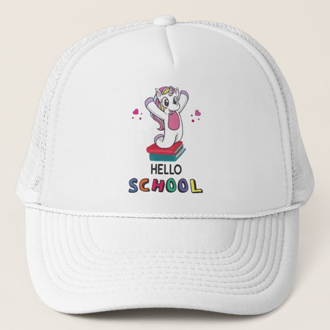 Ready for online school trucker hat (Front)
