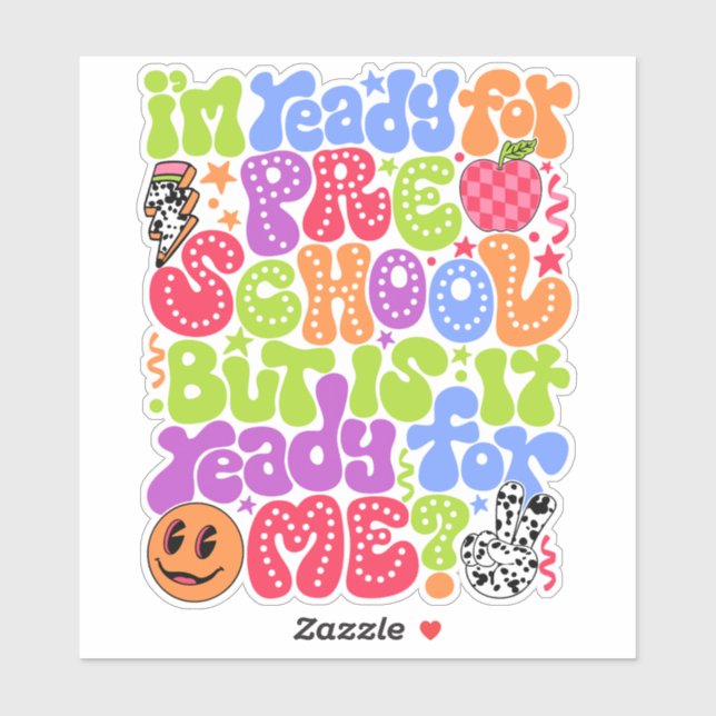 Ready for Preschool First Day Back2School (Sheet)