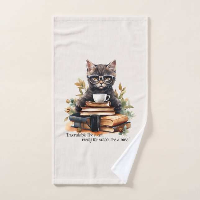 Ready For School Like A Boss Bath Towel Set (Hand Towel)