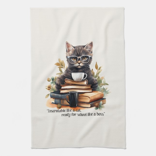 Ready For School Like A Boss Kitchen Towel (Vertical)