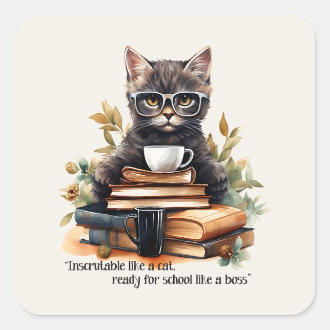 Ready For School Like A Boss Square Sticker (Front)