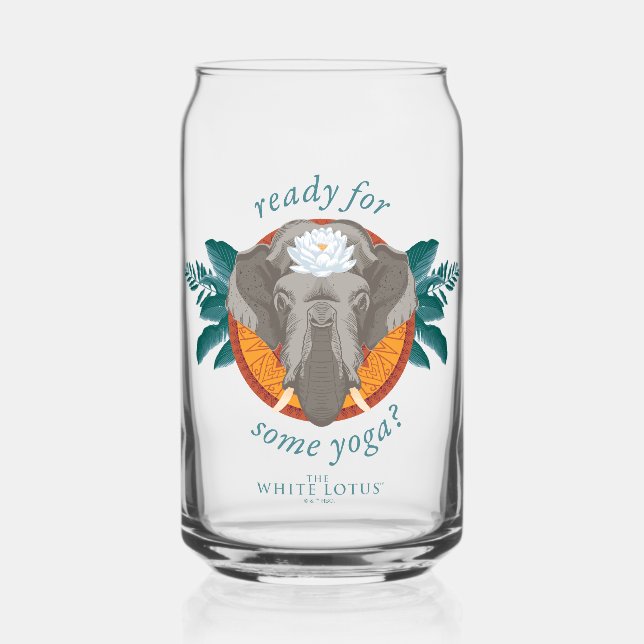 Ready for Some Yoga? - The White Lotus Can Glass (Front)