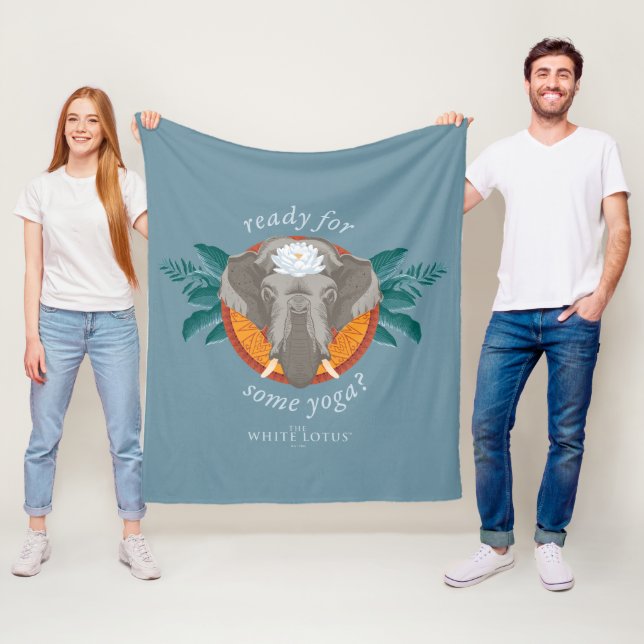 Ready for Some Yoga? - The White Lotus Fleece Blanket (In Situ)
