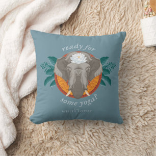 Ready for Some Yoga? - The White Lotus Throw Pillow