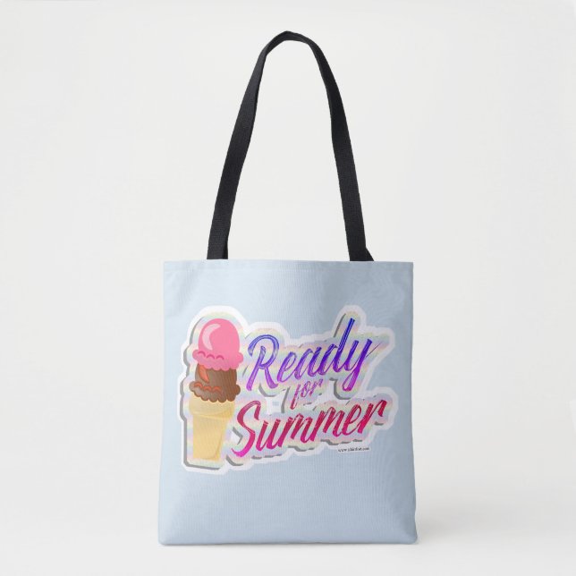 Ready for Summer Epic Dessert Slogan Design Tote Bag (Front)