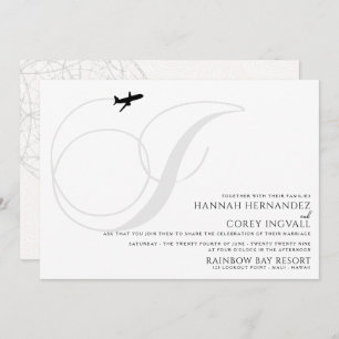 Ready for Take Off I Initial Wedding Invitation