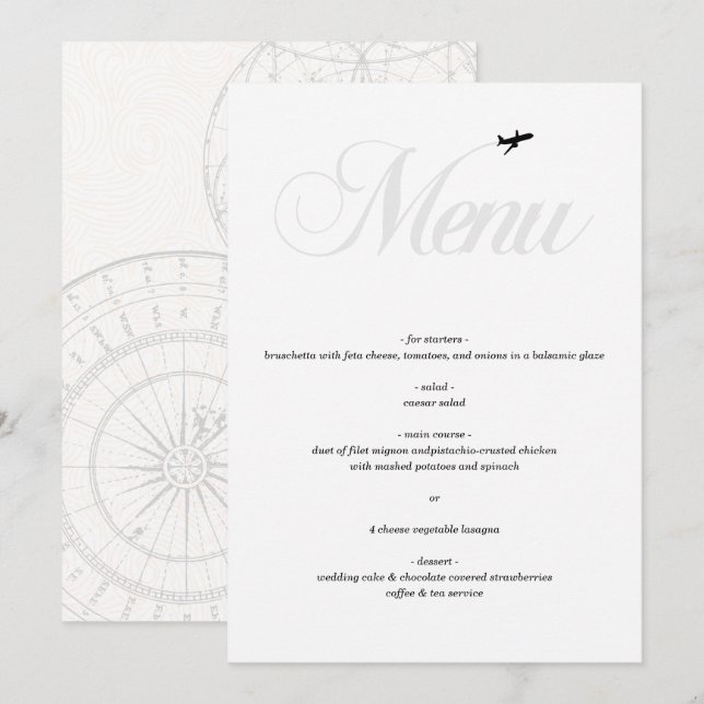Ready for Take Off Menu (Front/Back)