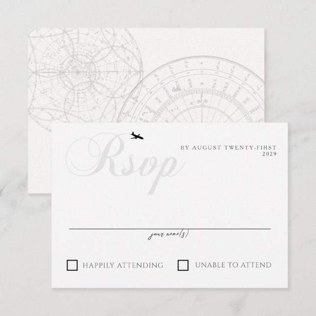 Ready for Take Off  RSVP Card (Front/Back)