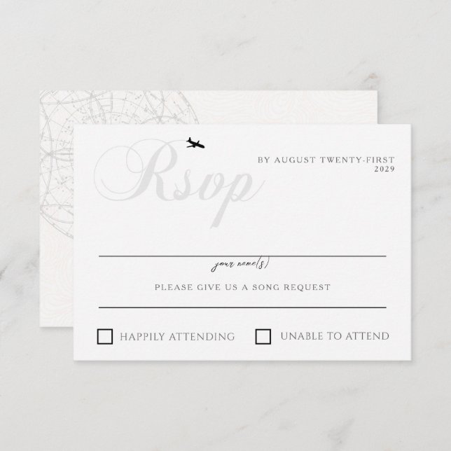 Ready for Take Off  RSVP Card (Front/Back)