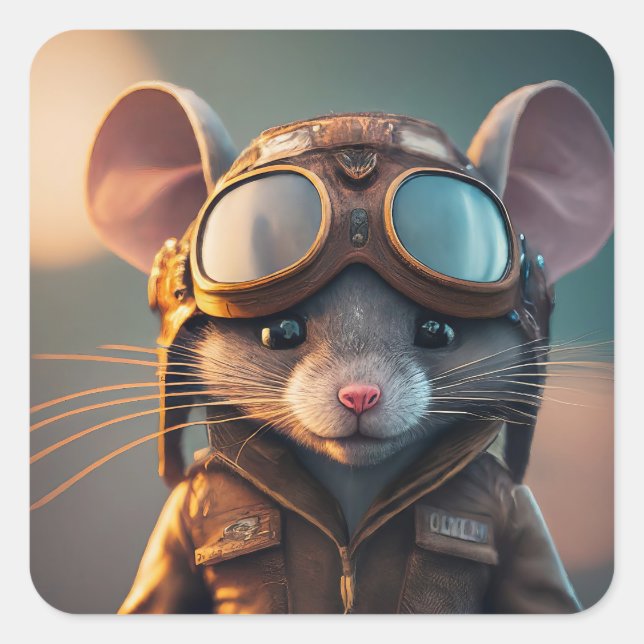 Ready for Takeoff Square Sticker (Front)