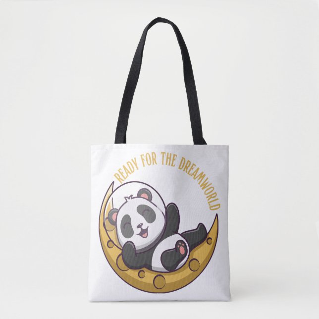 Ready for the dream world Hello little panda in pa Tote Bag (Front)