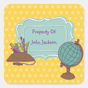 Ready For The World Personalized Bookplate Sticker
