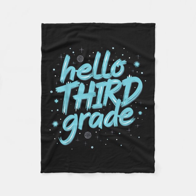 Ready For Third Grade Back To School Outfit  Fleece Blanket (Front)