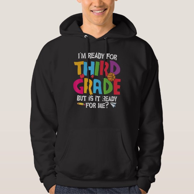 Ready For Third Grade Cute 3rd Grade 1 Hoodie (Front)
