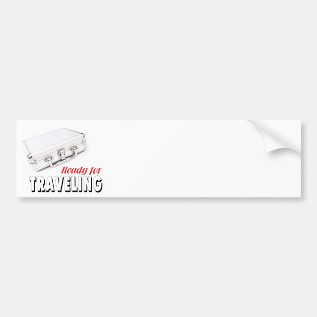 Ready for travelling bumper sticker (Front)