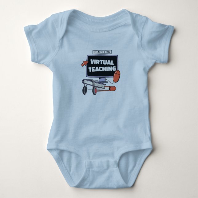Ready for virtual teaching baby bodysuit (Front)