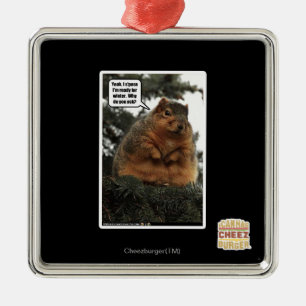 Ready for winter metal ornament