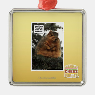 Ready for winter metal ornament