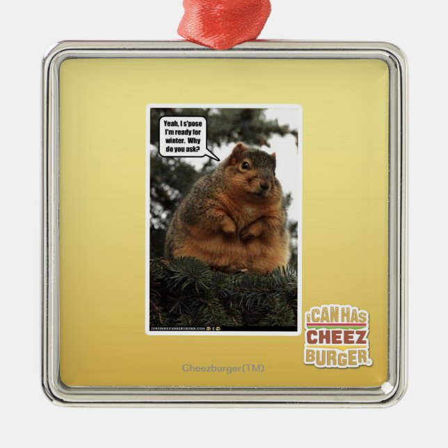 Ready for winter metal ornament (Front)