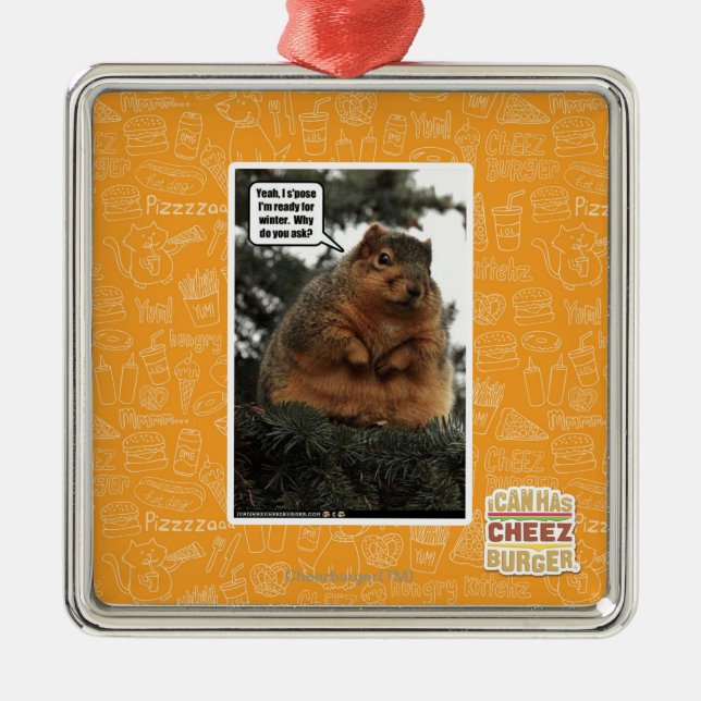 Ready for winter metal ornament (Front)