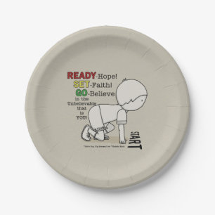 Ready, Set, Go Believe! Paper Plate