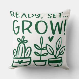 READY SET GROW THROW PILLOW
