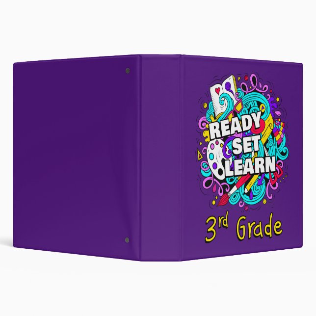 Ready Set Learn – Starting School 3rd Grade Kids   Binder (Background)