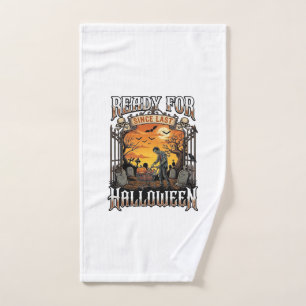 Ready Since Last Halloween Zombie Shopping Cart Gr Hand Towel