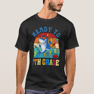 Ready To Attack 7th Grade Shark Back To School Boy T-Shirt